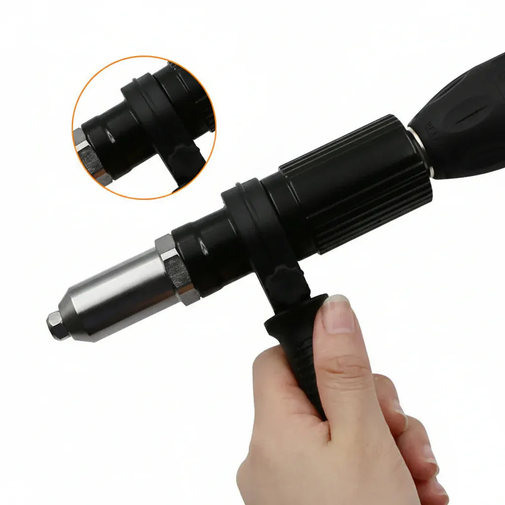 Interchangeable Nozzle Adapter Kit for Rivet Drill Attachment
