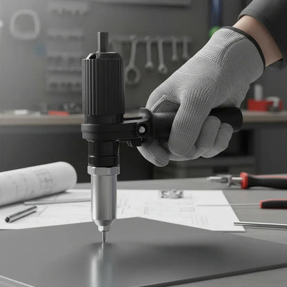 Interchangeable Nozzle Adapter Kit for Rivet Drill Attachment