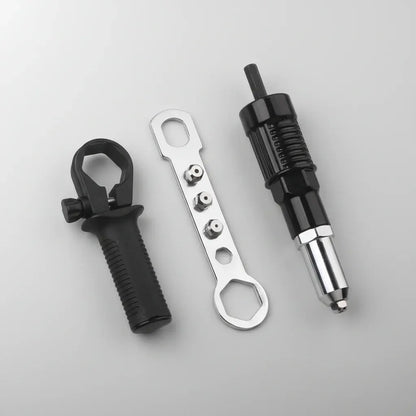 Interchangeable Nozzle Adapter Kit for Rivet Drill Attachment