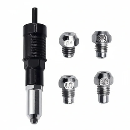 Interchangeable Nozzle Adapter Kit for Rivet Drill Attachment