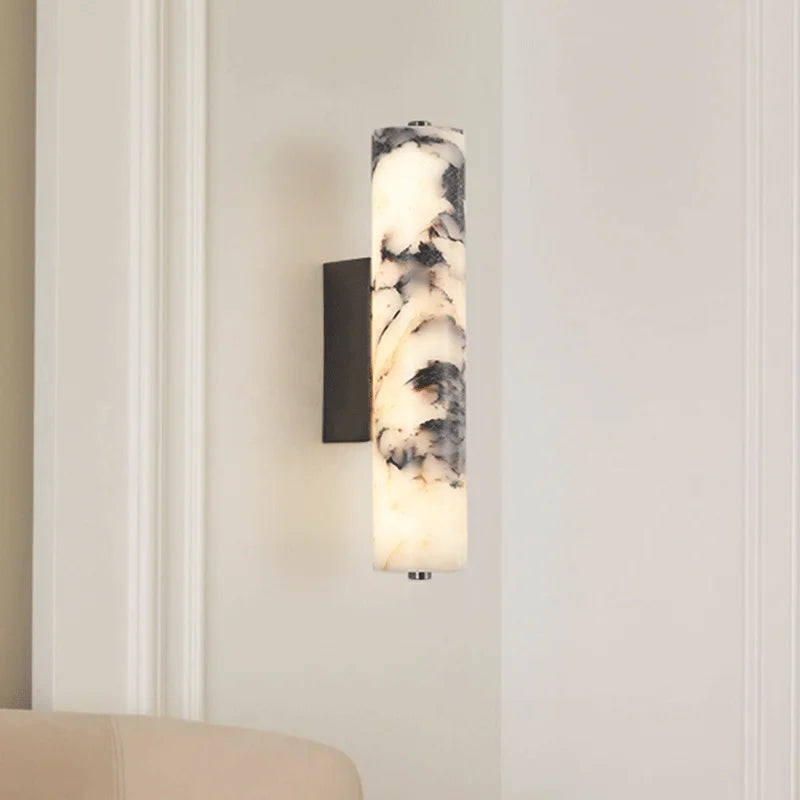 Italian-Inspired Natural Marble Wall Sconce | Modern Luxury Lighting Fixture