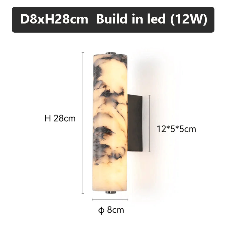 Italian-Inspired Natural Marble Wall Sconce | Modern Luxury Lighting Fixture