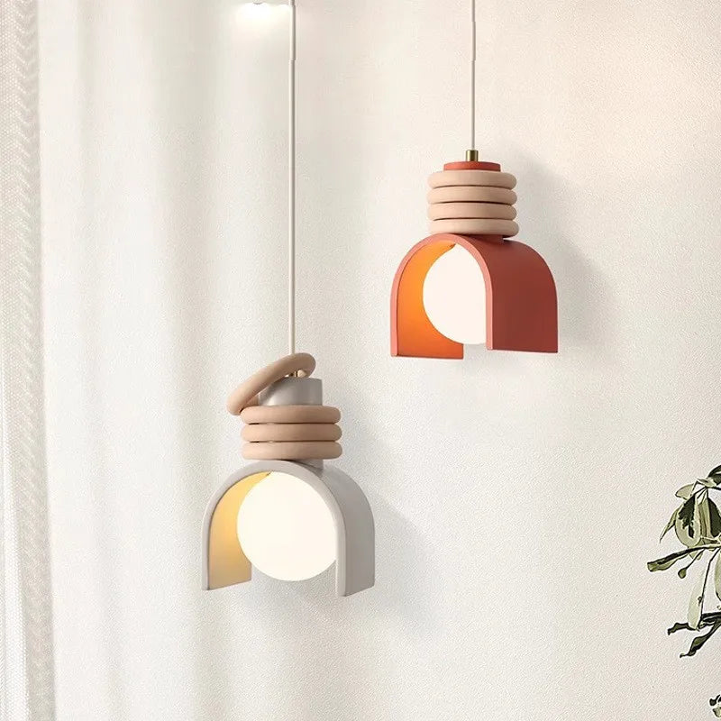 Japanese Minimalist Resin Pendant Light – Wabi-Sabi Inspired Design