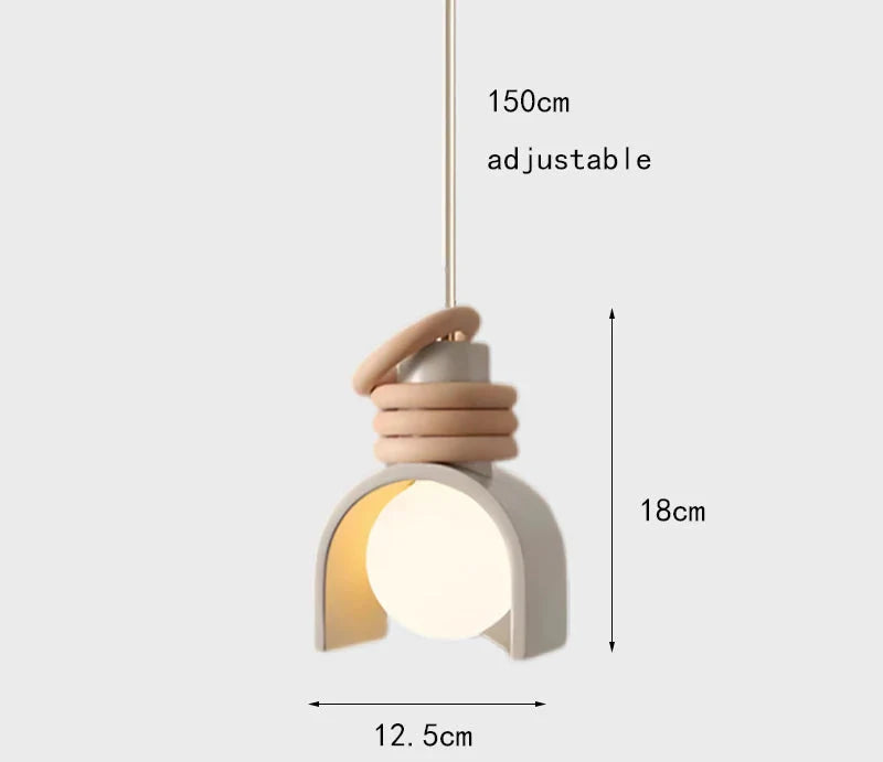 Japanese Minimalist Resin Pendant Light – Wabi-Sabi Inspired Design