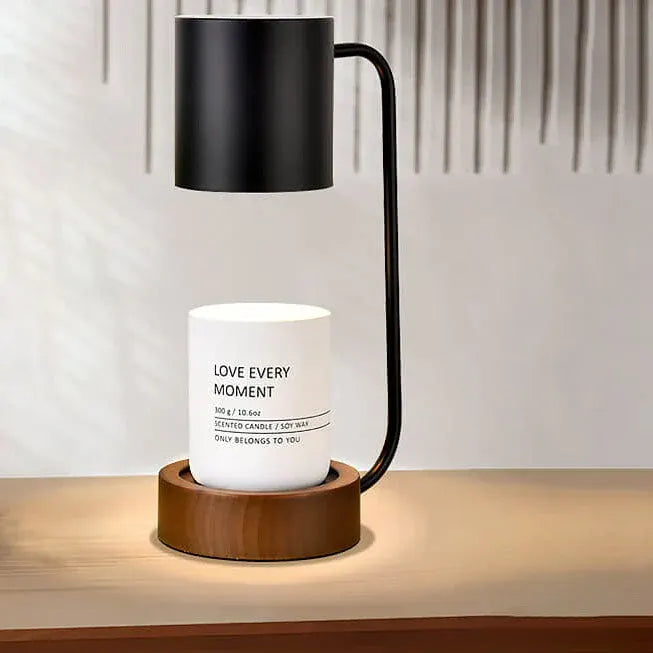 Japanese Minimalist Wood & Metal Table Lamp