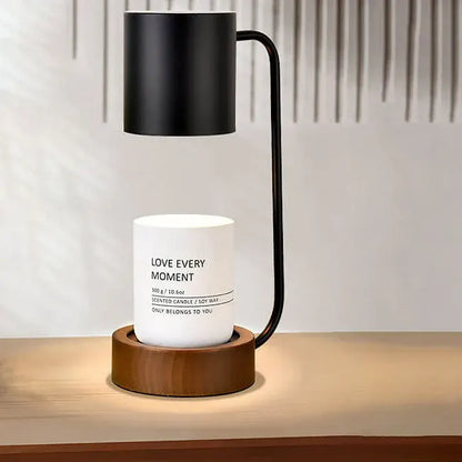 Japanese Minimalist Wood & Metal Table Lamp