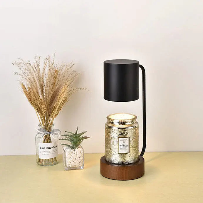 Japanese Minimalist Wood & Metal Table Lamp