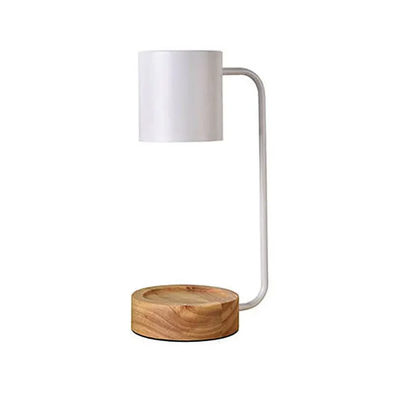 Japanese Minimalist Wood & Metal Table Lamp