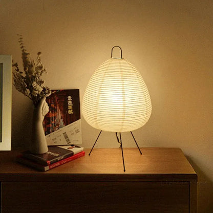 Japanese Rice Paper Table Lamp | Minimalist Zen Home Lighting