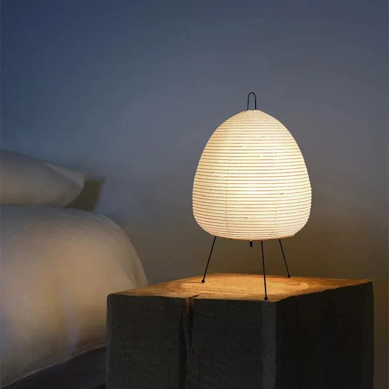 Japanese Rice Paper Table Lamp | Minimalist Zen Home Lighting