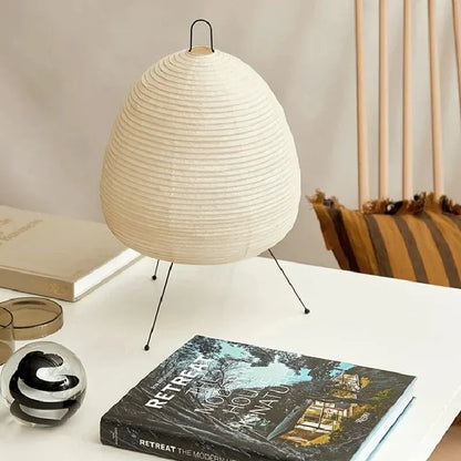 Japanese Rice Paper Table Lamp | Minimalist Zen Home Lighting