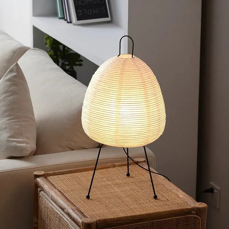 Japanese Rice Paper Table Lamp | Minimalist Zen Home Lighting