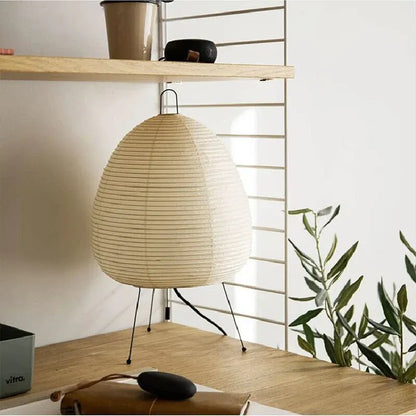 Japanese Rice Paper Table Lamp | Minimalist Zen Home Lighting