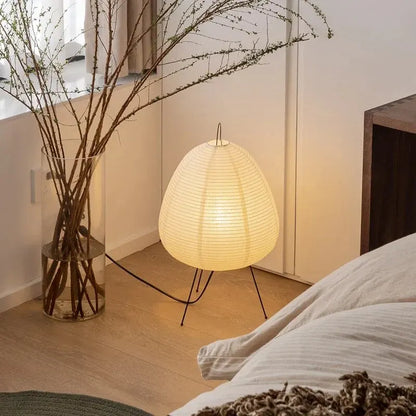 Japanese Rice Paper Table Lamp | Minimalist Zen Home Lighting