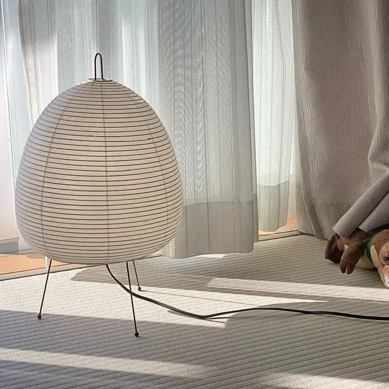 Japanese Rice Paper Table Lamp | Minimalist Zen Home Lighting