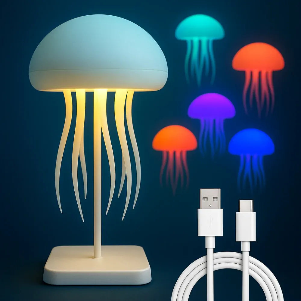 Jellyfish Style LED Night Light Ambient Mood Décor Lamp