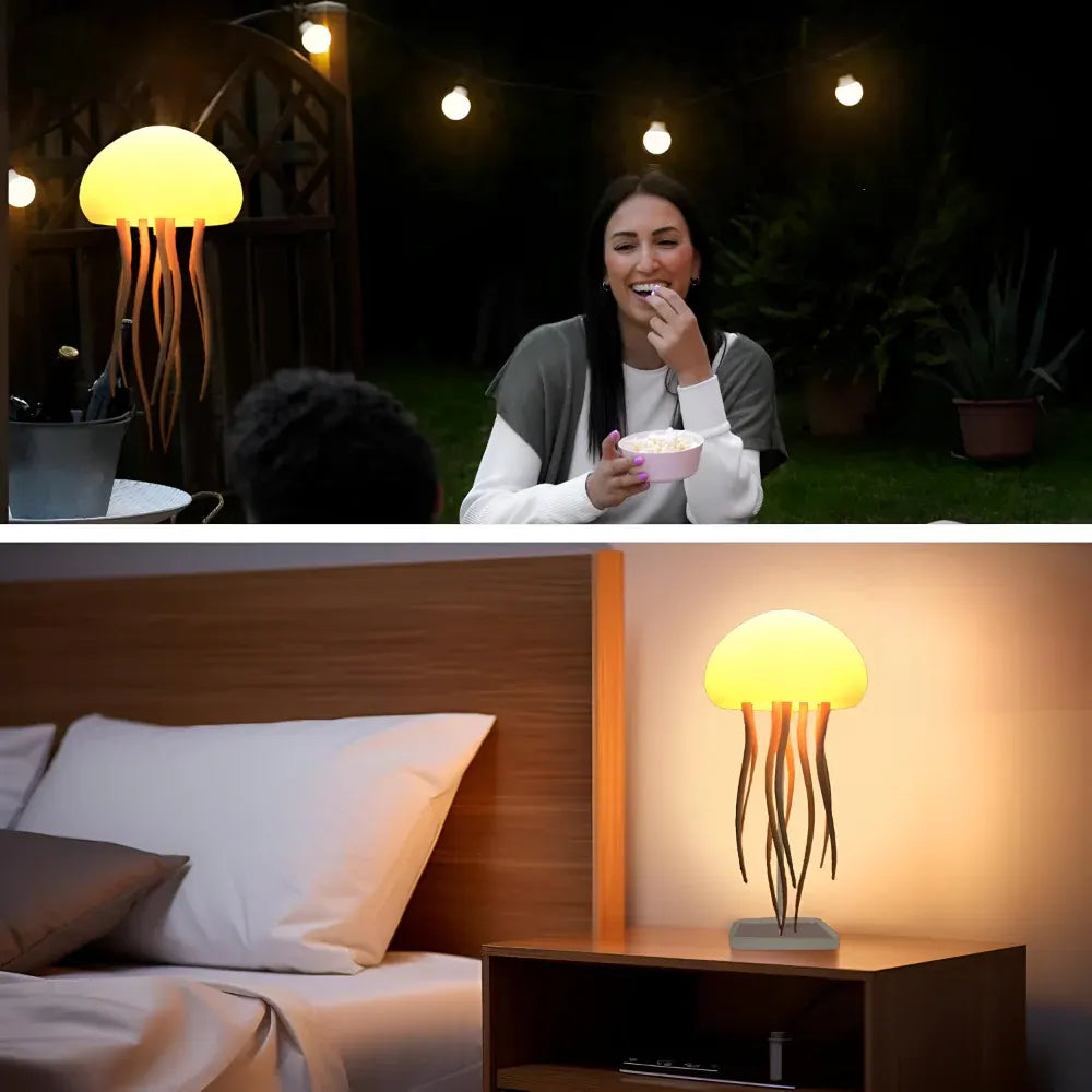 Jellyfish Style LED Night Light Ambient Mood Décor Lamp