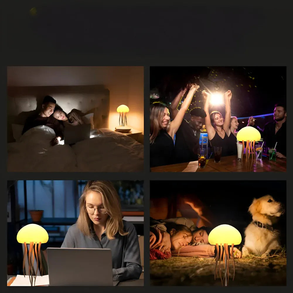 Jellyfish Style LED Night Light Ambient Mood Décor Lamp