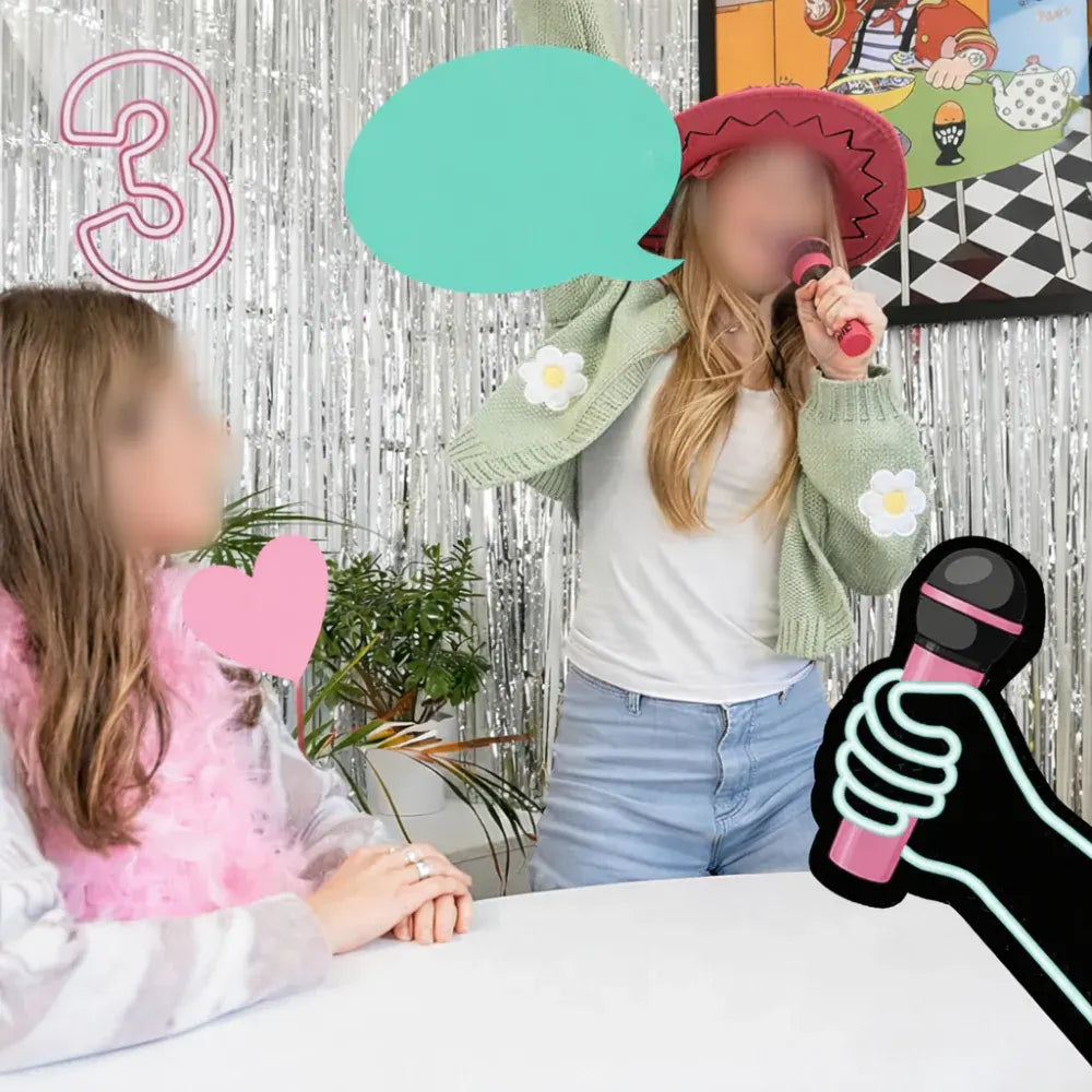 Karaoke Singing Challenge Card Game with Microphone