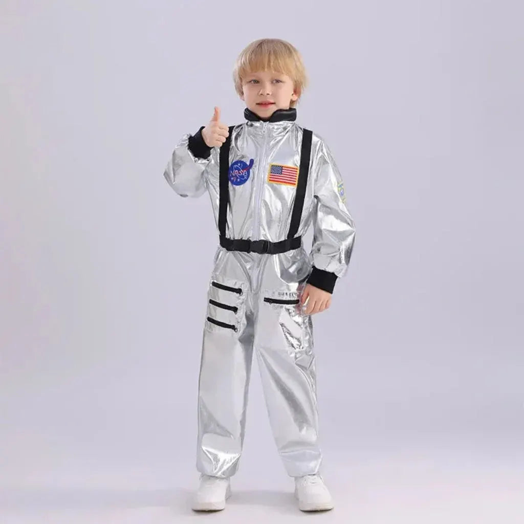 Kids Astronaut Jumpsuit Halloween Costume Outfit