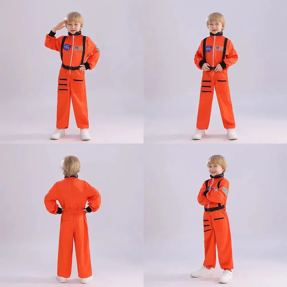 Kids Astronaut Jumpsuit Halloween Costume Outfit