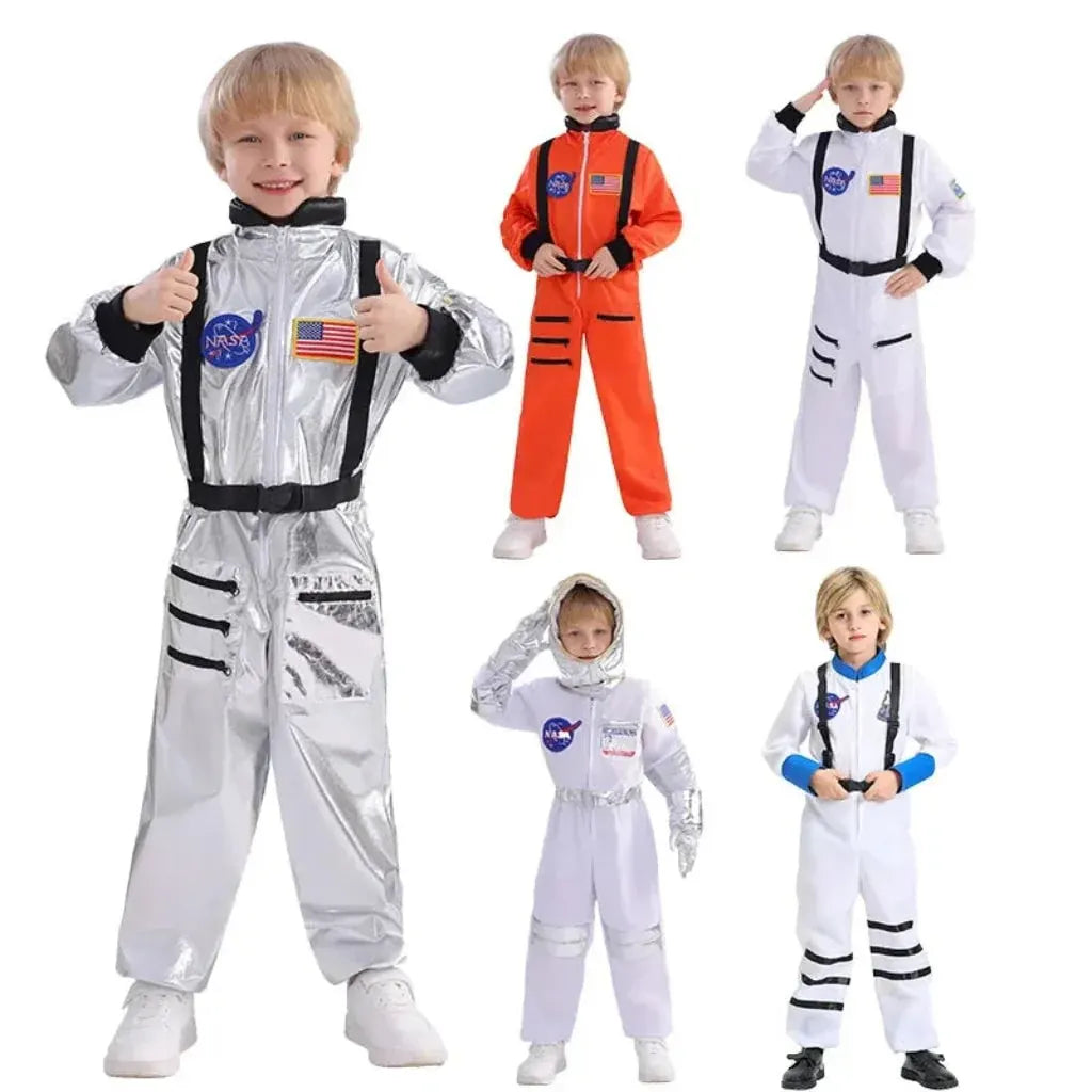 Kids Astronaut Jumpsuit Halloween Costume Outfit