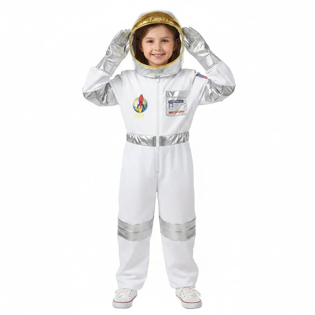 Kids Astronaut Space Suit Halloween Costume Jumpsuit