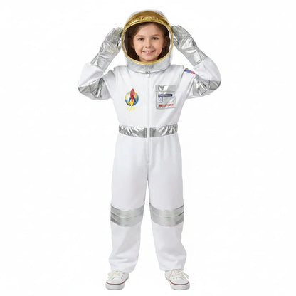 Kids Astronaut Space Suit Halloween Costume Jumpsuit