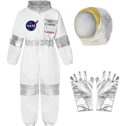 Kids Astronaut Space Suit Halloween Costume Jumpsuit