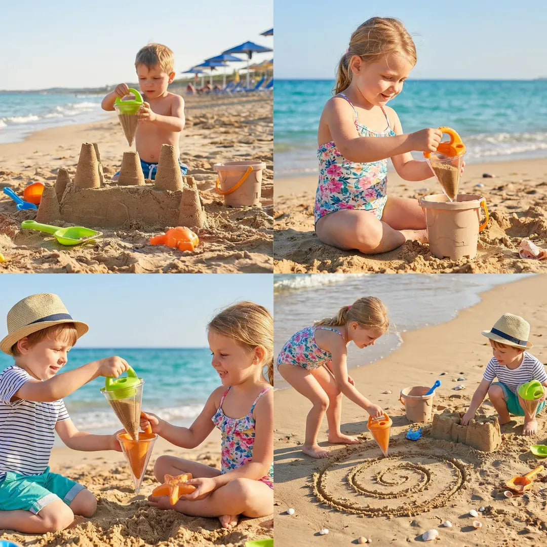 Kids Beach Sand Play Set with Creative Funnel Tool