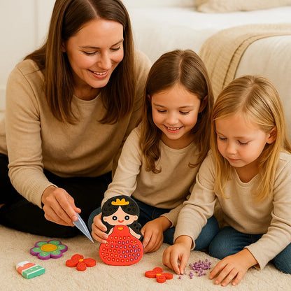 Kids Creative Bead Art Craft Kit – Painting Activity Set