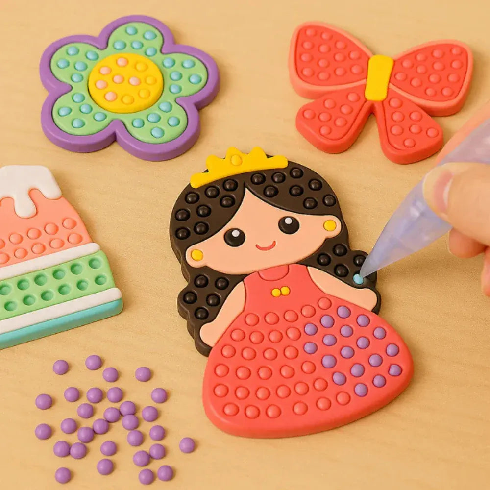 Kids Creative Bead Art Craft Kit – Painting Activity Set