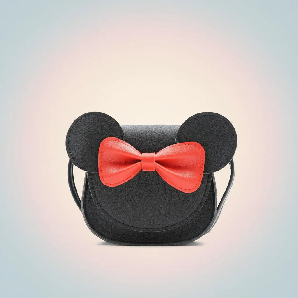 Kids Cute Mouse Bow Crossbody Mini PU Handbag for Girls