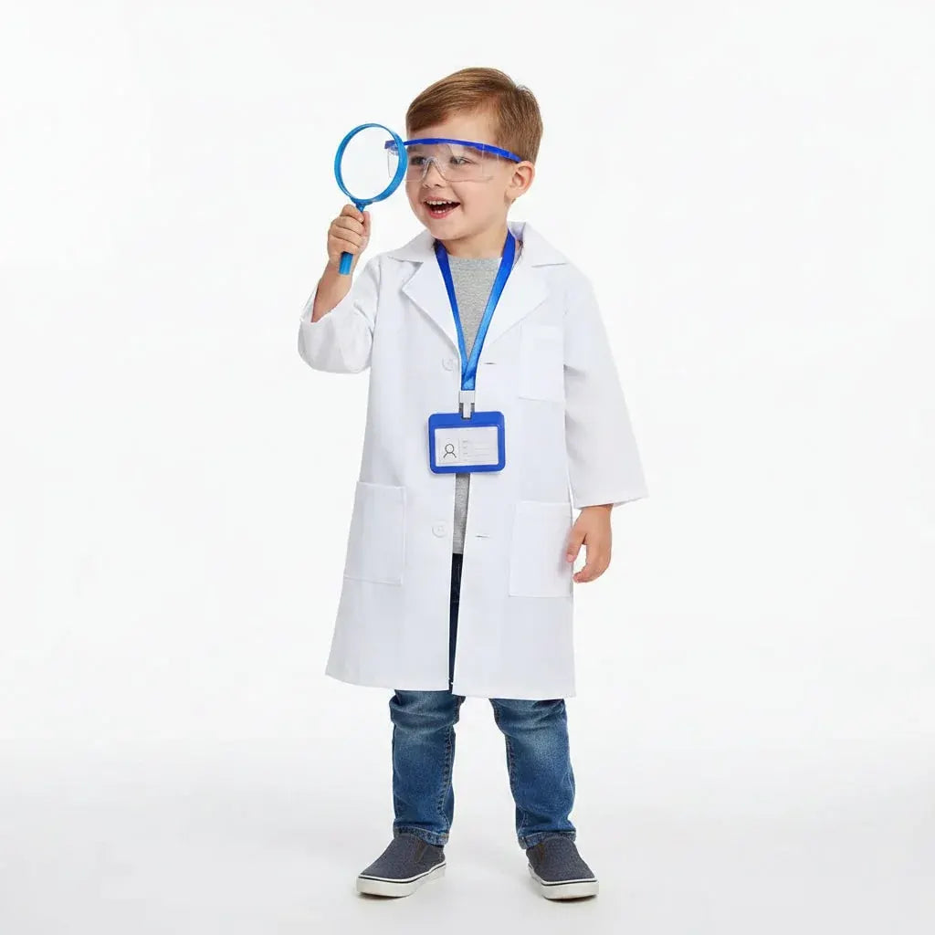 Kids Doctor Costume Lab Coat Dress-Up Set for Halloween