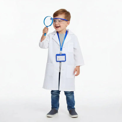 Kids Doctor Costume Lab Coat Dress-Up Set for Halloween