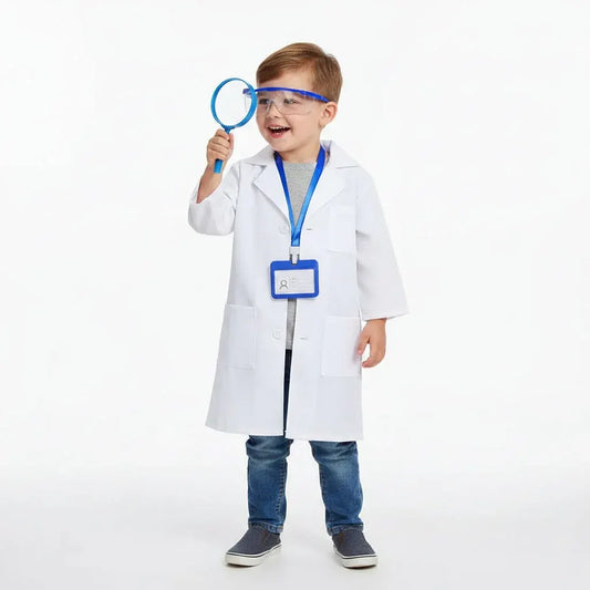 Kids Doctor Costume Lab Coat Dress-Up Set for Halloween