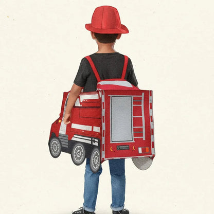 Kids Fireman Truck Halloween Costume Outfit