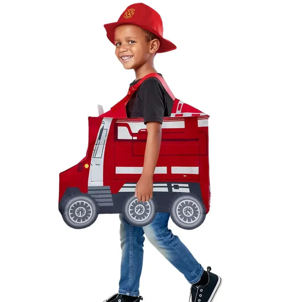 Kids Fireman Truck Halloween Costume Outfit