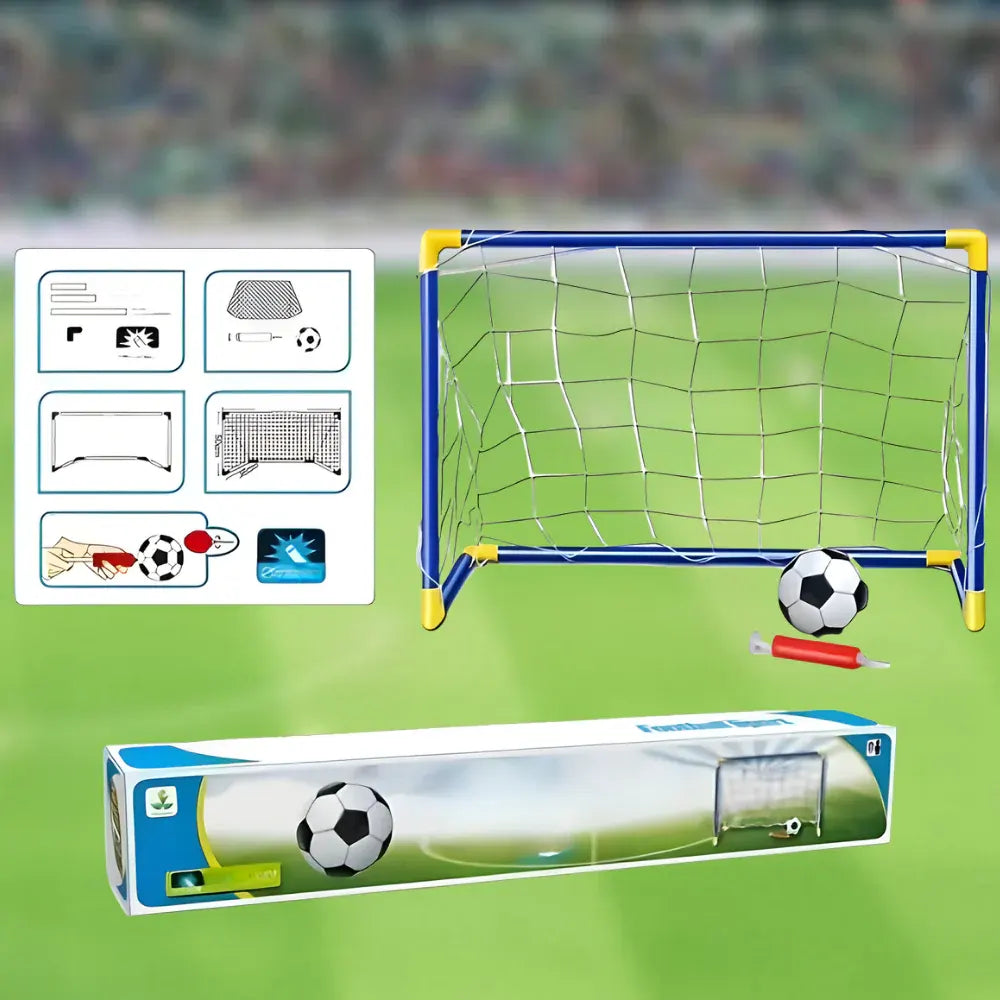 Kids Foldable Soccer Goal Set for Indoor & Outdoor Play