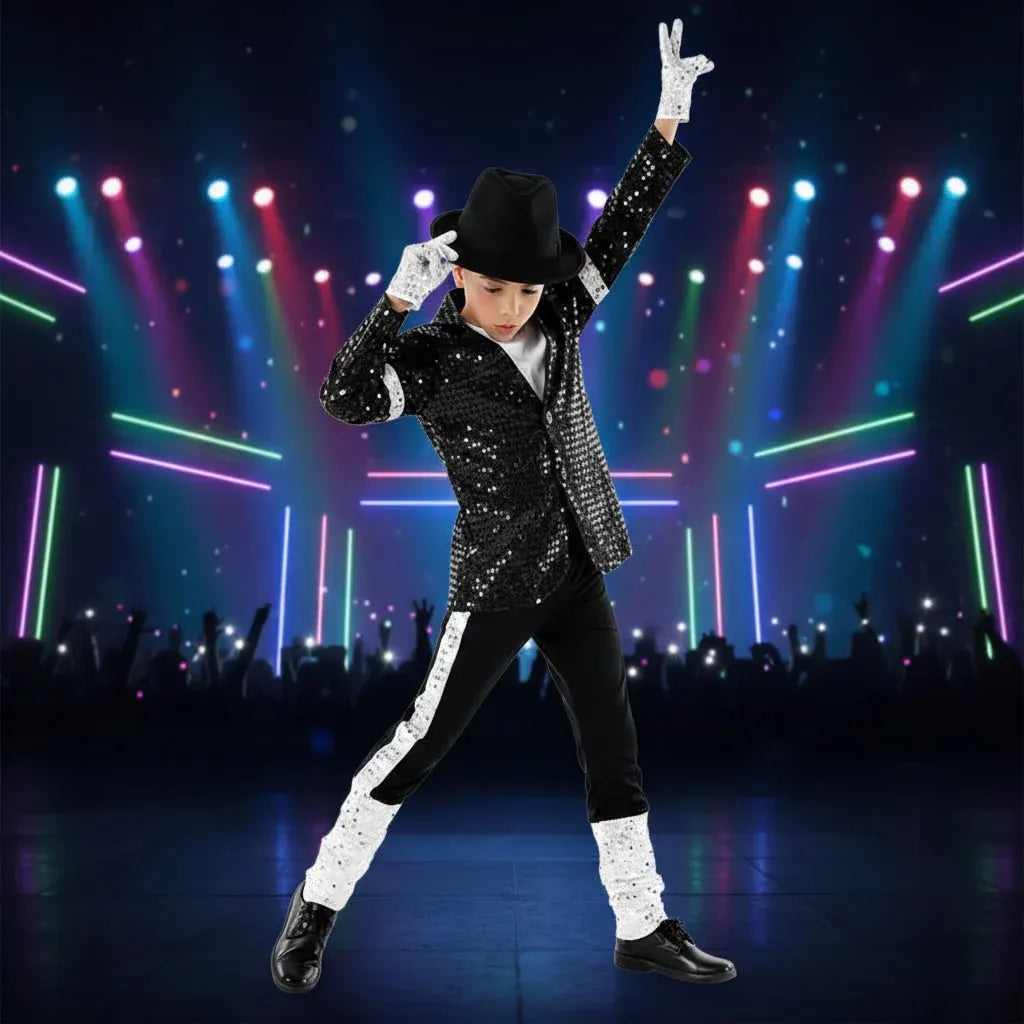 Kids Halloween Pop Star Dance Costume Outfit