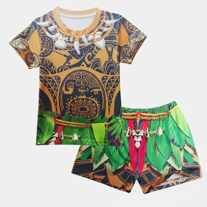 Kids Island Warrior Halloween Costume Set