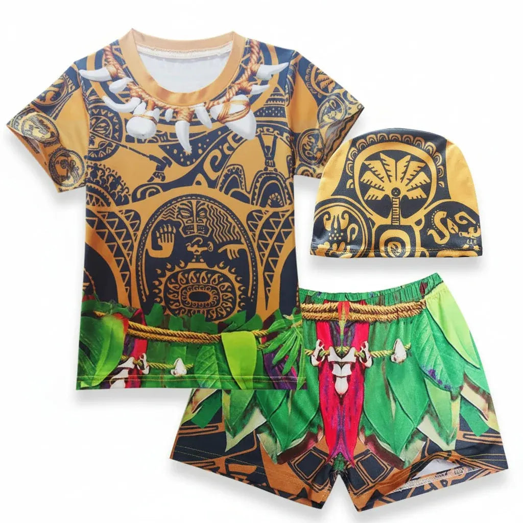 Kids Island Warrior Halloween Costume Set