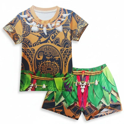 Kids Island Warrior Halloween Costume Set