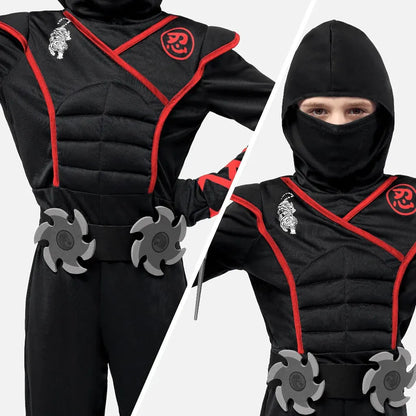 Kids Ninja Halloween Costume Outfit Set