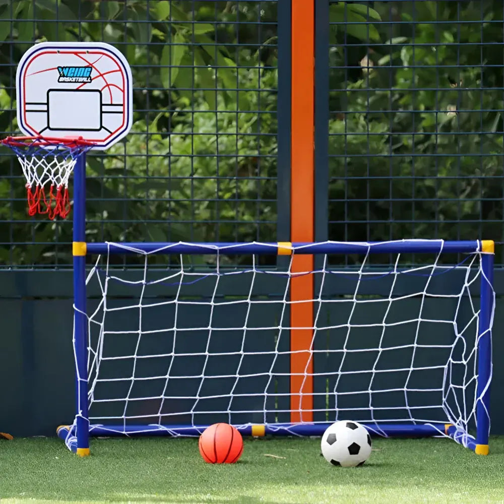 Kids Outdoor Soccer & Basketball Portable Sports Toy Set