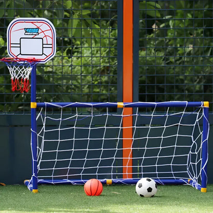 Kids Outdoor Soccer & Basketball Portable Sports Toy Set