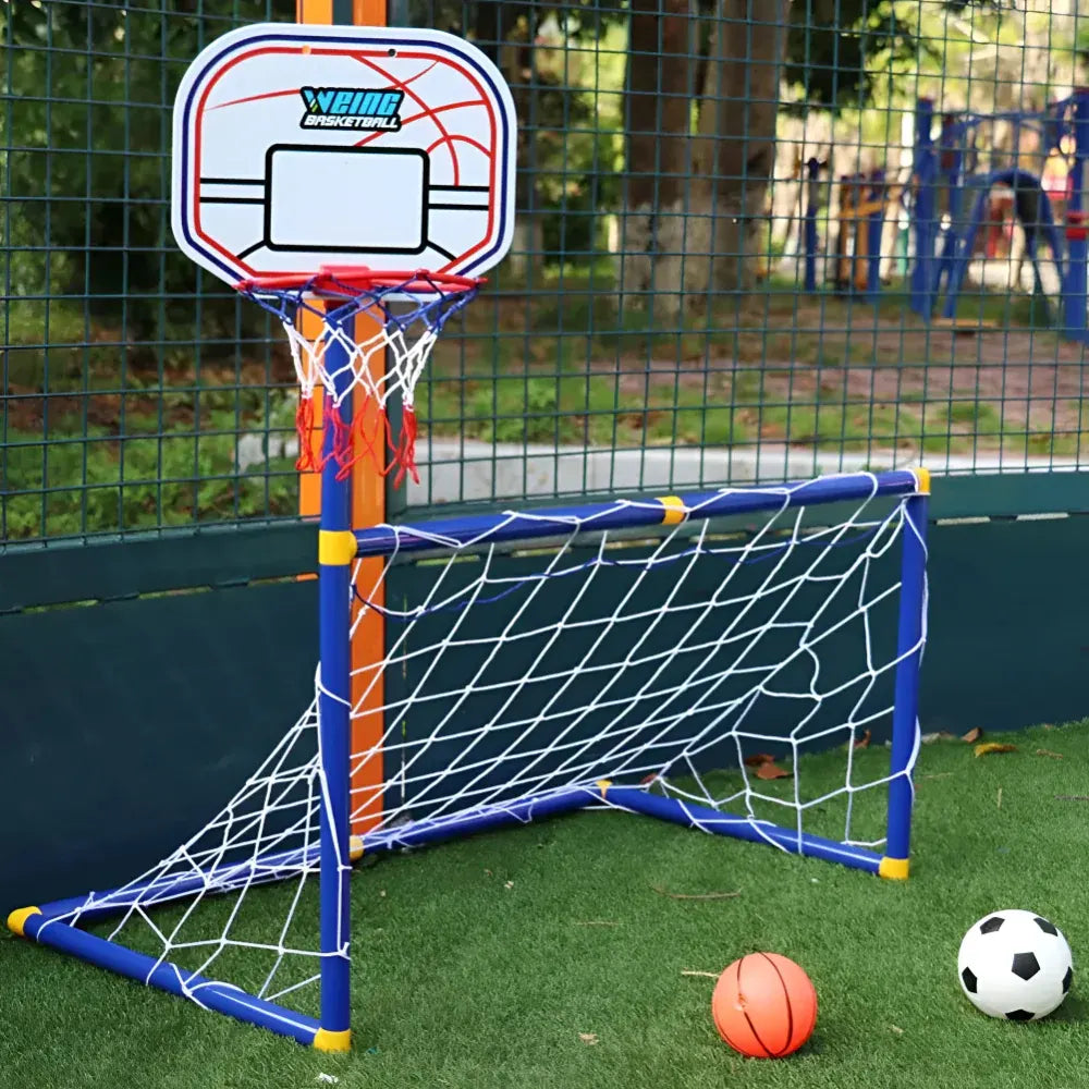 Kids Outdoor Soccer & Basketball Portable Sports Toy Set