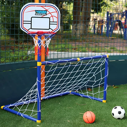 Kids Outdoor Soccer & Basketball Portable Sports Toy Set