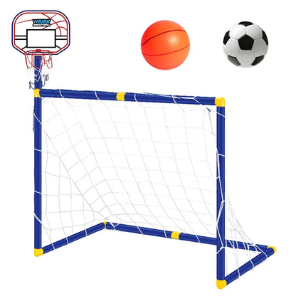 Kids Outdoor Soccer & Basketball Portable Sports Toy Set