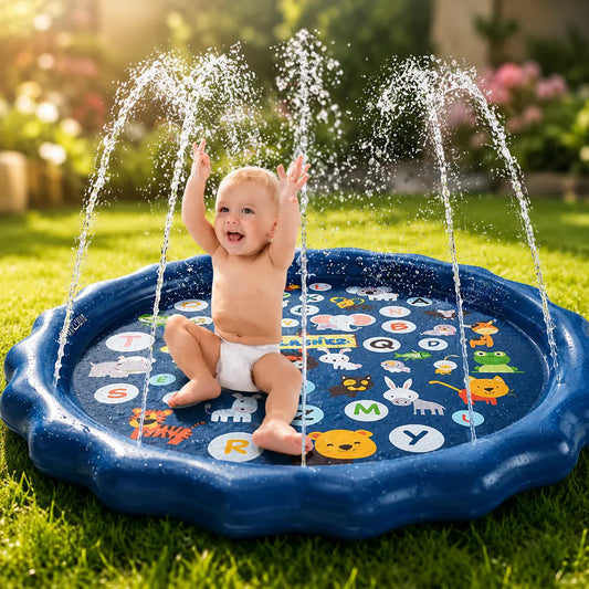 Kids Outdoor Splash Pad Water Play Mat for Summer